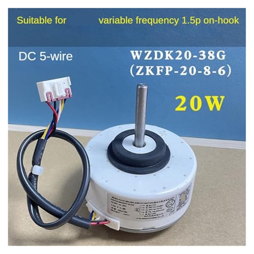 Compatible for WZDK20-38G (ZKFP-20-8-6),Air Conditioner Indoor Motor 20W Household Brushless DC Fan Motor