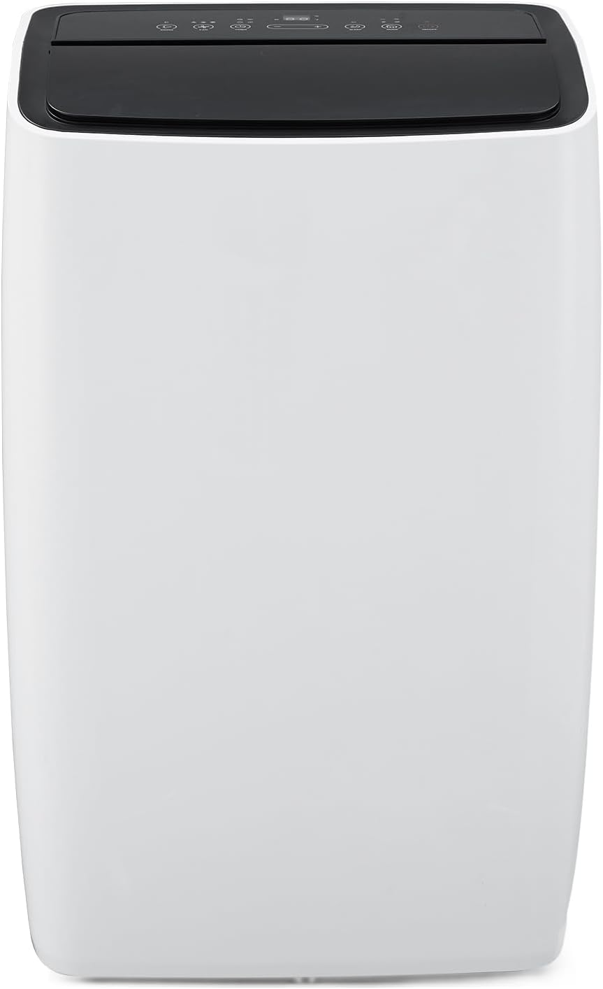 12,000 BTU Small Air Conditioner with Built-In Dehumidifier - Portable AC Unit for Rooms Up to 550 Sq Ft - Remote Control, Window Mount Exhaust Kit, Easy to Move, Black