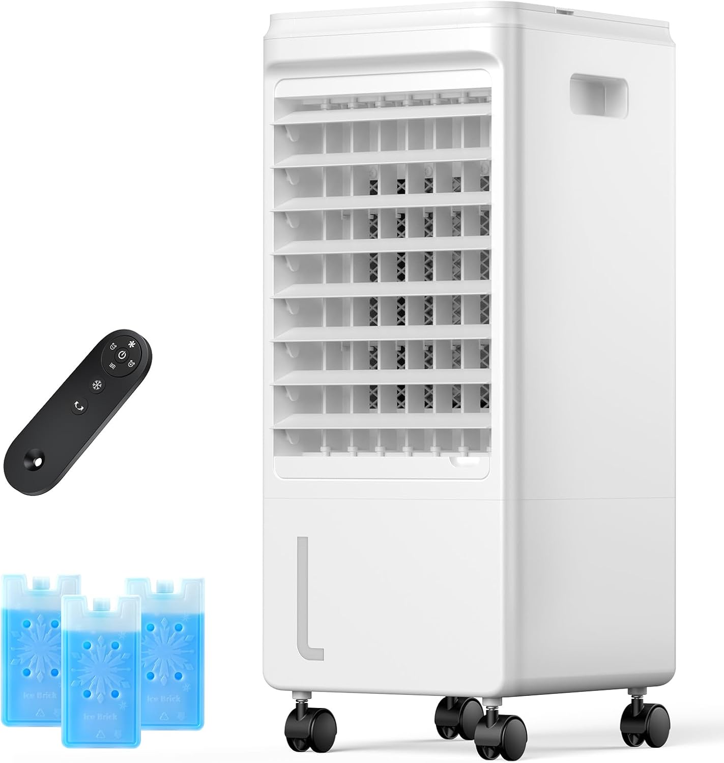Windowless Portable Air Conditioner for Room, Evaporative Air Cooler w/7H Timer, 4 Modes & 3 Speeds, Swamp Cooler air conditioner with remote, Portable ac Unit no Window no Hose Needed, Pearl