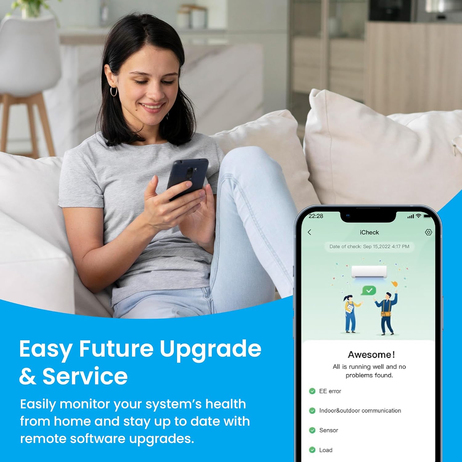 Senville LETO Series Mini Split Air Conditioner Heat Pump, 24000 BTU 208/230V, Inverter, Works with Alexa, SEER2 18, 2 Ton, White