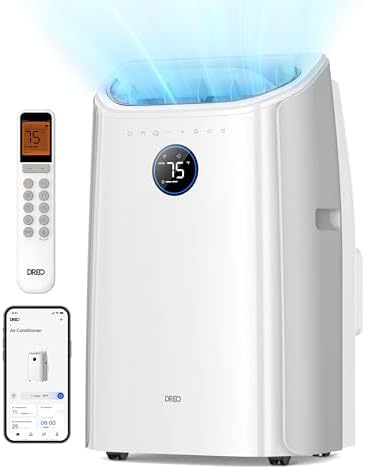 Dreo Portable Air Conditioners, 14000 BTU AC Unit for Bedroom with Drainage-Free Cooling, 3-in-1 with Fan & Dehumidifier, Touch/APP/Voice/Remote, 24h Timer, Smart Floor AC for Room Indoors, AC516S