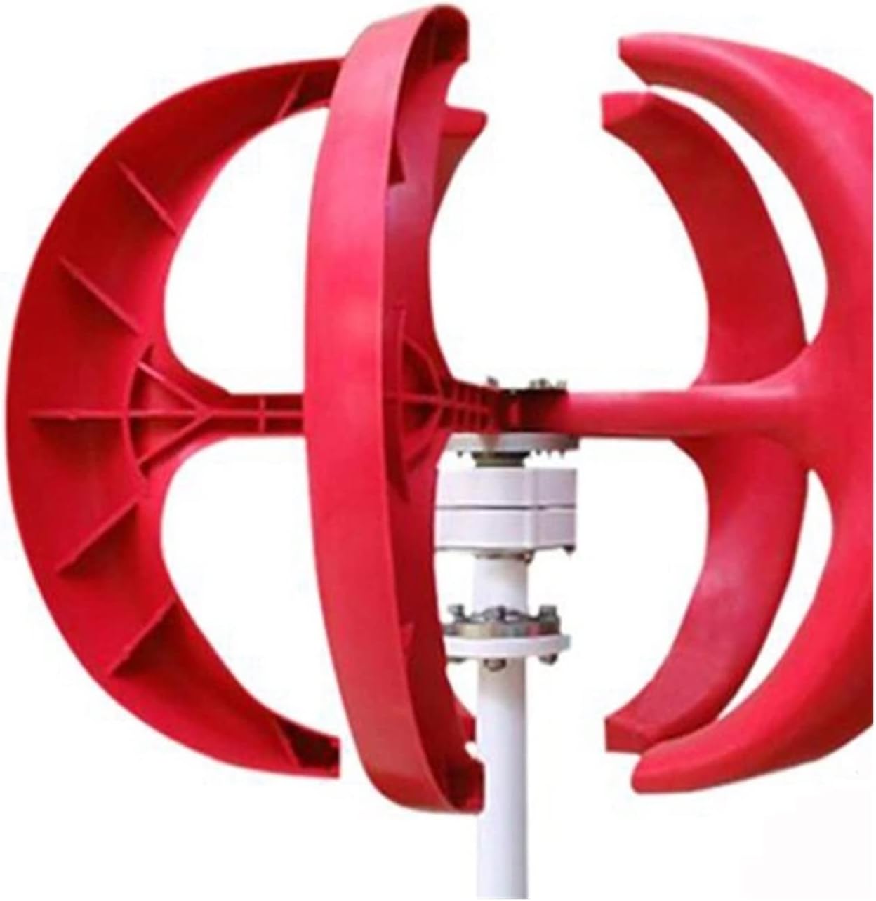 Wind Turbine, Small Vertical Axis Wind Turbine Generator for Home 3000W 12V 24V 48V with MPPT Low Noise 3KW Windmill for Farm Garden(White,12V)