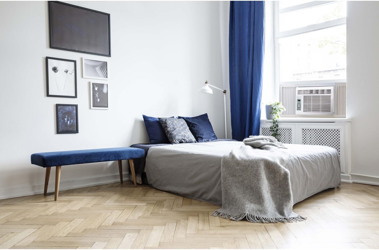 Keystone 6,000 BTU Window Mounted Air Conditioner & Dehumidifier, 115V, Air Conditioner for Rooms up to 250 Sq.Ft. with Smart Remote Control