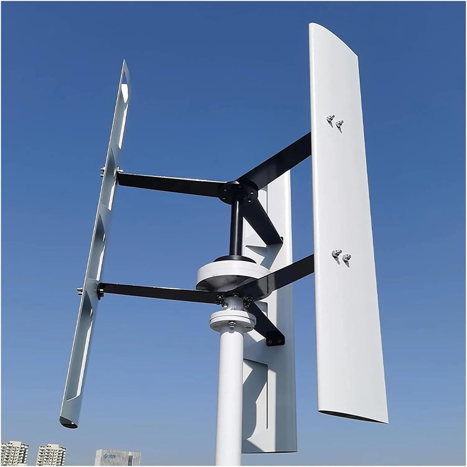 Wind Turbines, Low Noise 10KW Vertical Free Energy Wind Turbine Generator for Home 10000W 12V 24V 48V AC 3 Phase Windmill Low Wind Speed Starting Wind Turbines(12V_10KW)