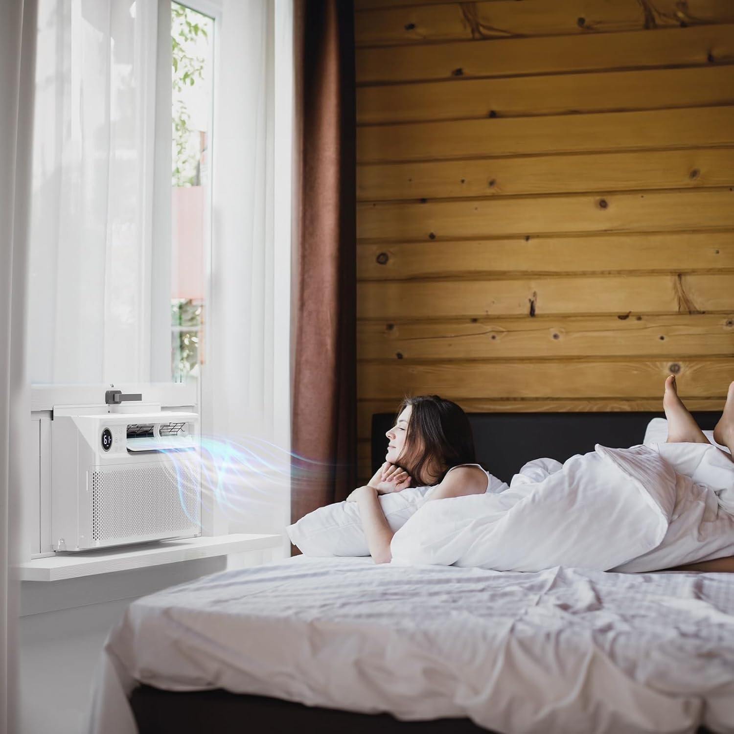 ROVSUN 10000 BTU Inverter Window Air Conditioner with WiFi, Energy-Star Window AC Unit with Remote & App Control, Ultra Quiet Design & Easy Install Kit, Work with Alexa/Google Assistant, 115V/60Hz