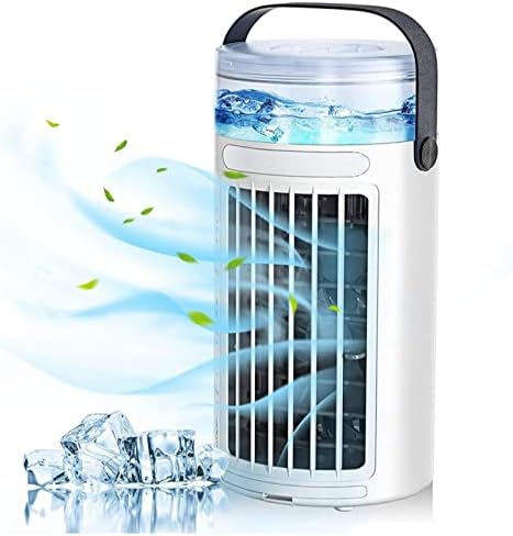 Portable Air Conditioner Cooler, Usb Fan 3 In 1, Seven-color Led Light 3-speed Adjustment, Bedroom Office Use, Mini Dehumidifier Purifier