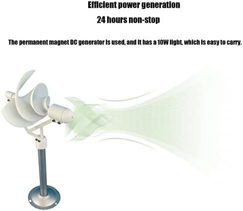 10W Micro Spiral Wind Power Generator - DIY White Model, Permanent Magnet Breeze Starter with LED Light for Eco-Friendly Energy Solutions, Ideal for Renewable Energy Projects