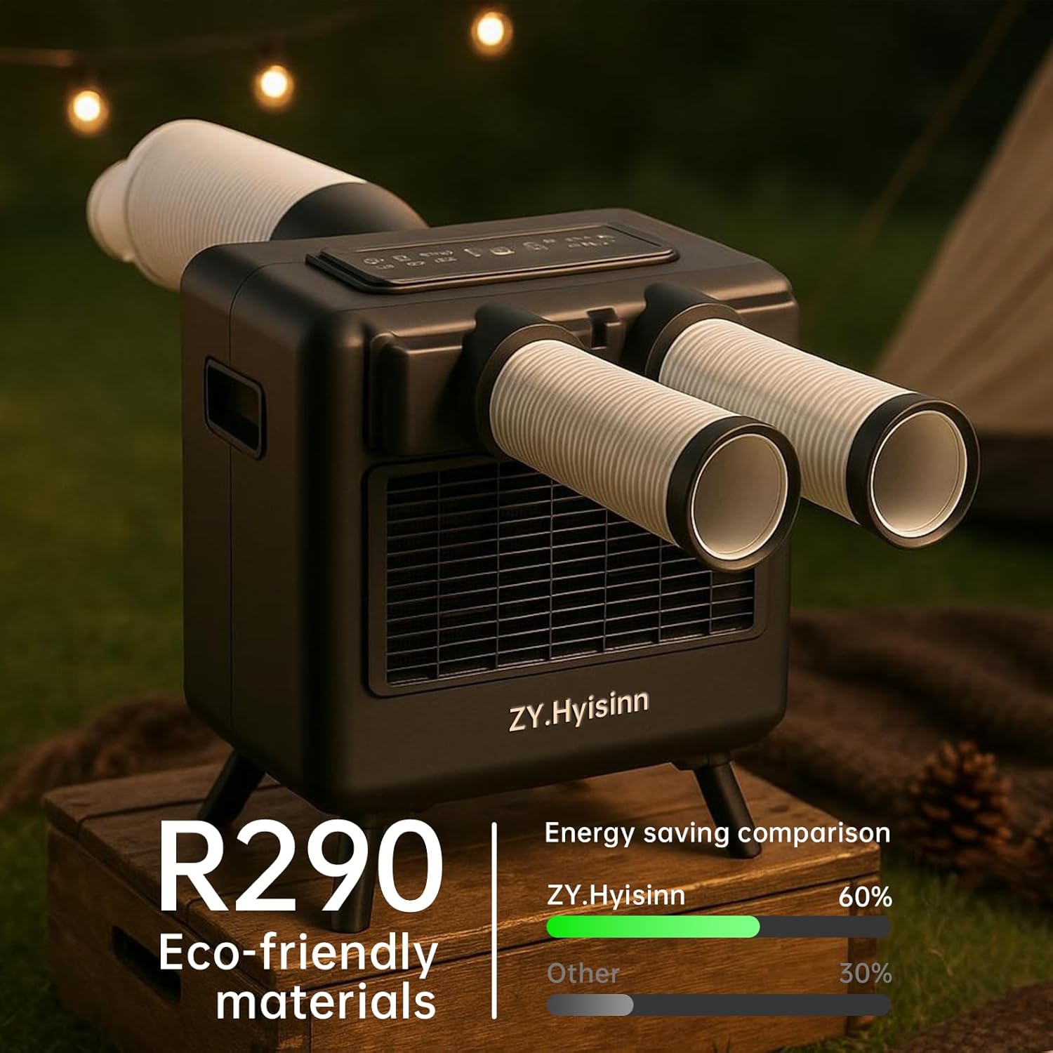 Portable Air Conditioner,3300BTU Tent Air Conditioner, Low Power Consumption, Air Portable AC for Camping, Van Life, Tent, Outdoor