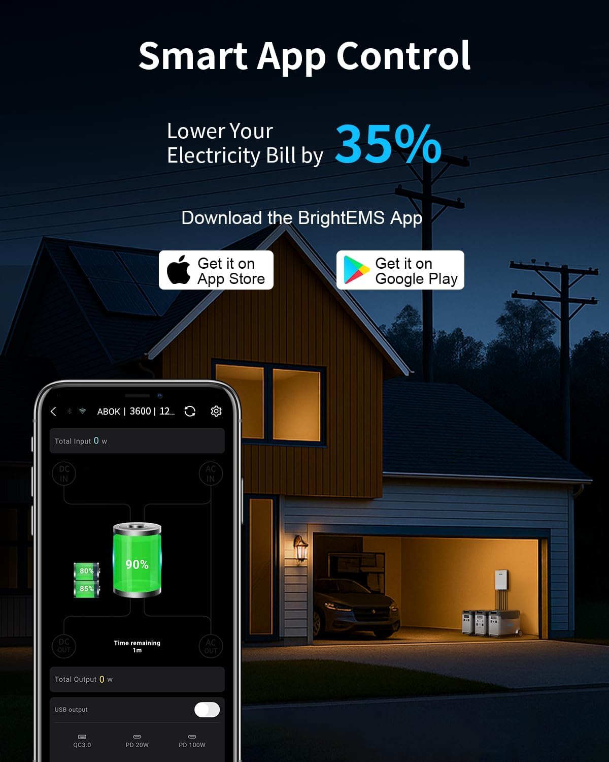 Portable Power Station with Extra Battery, 3840Wh LiFePO4 Battery, 3600W Electric Solar Generator for Garage, Home, Off-Grid Living, Camping, RVs, Outdoor Adventures