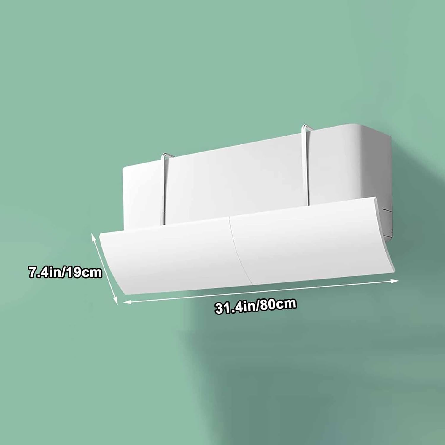 Air Conditioner Deflector, Universal Air Conditioning Baffle, PVC Anti-Blow ac Vent Deflector, for Cooling & Heating Systems