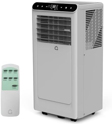 10000 BTUs Portable Air Conditioner, Cools Room up to 450sq.ft., 3-In-1 Portable AC Unit for Bedroom with Dehumidifier, Fan, Remote Control, Smart/Sleep Mode, 24H Timer