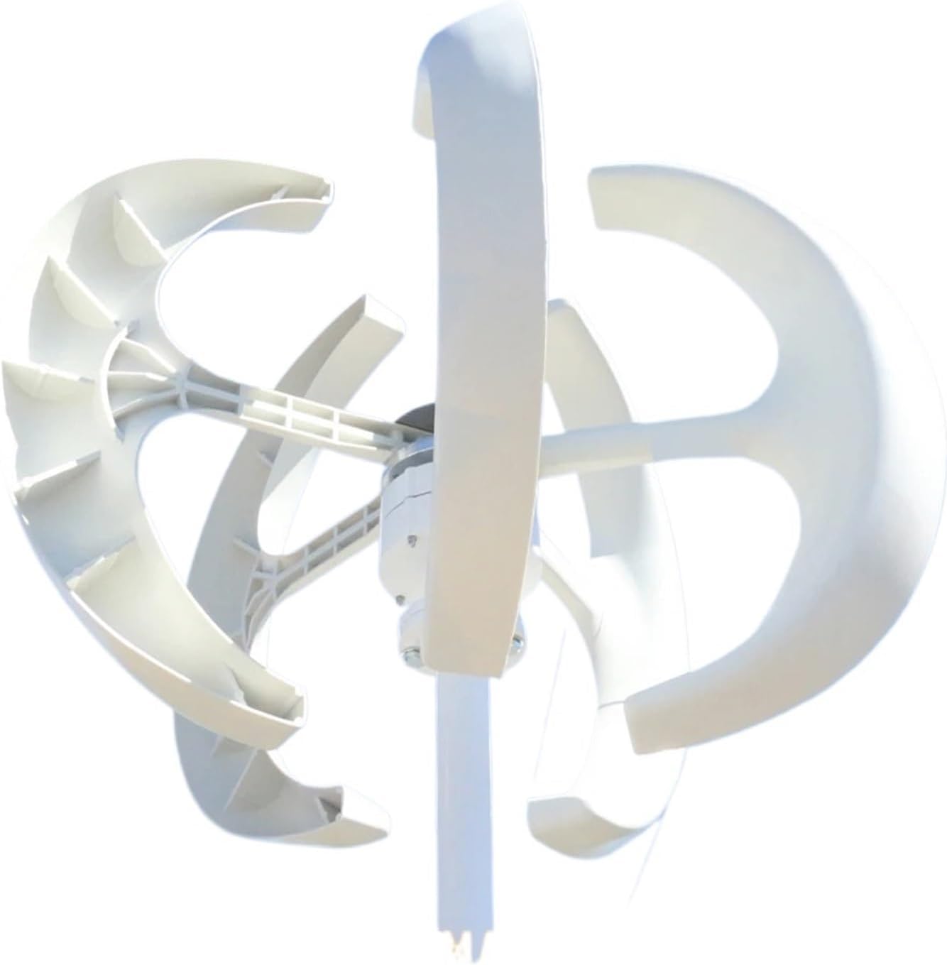 Wind Turbines, 5000W Home Low Noise Wind Power Turbine Electric Generator 5KW 12V 24V Vertical Windmill Low Wind Speed Starting Wind Turbines(White,24V)