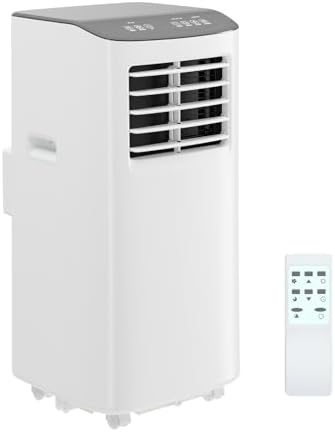 Portable Air Conditioners, 8000 BTU AC Unit with Remote Control, Drainage-Free Cooling, 24H Timer, 4 Modes Quiet Air Conditioner for Bedroom, Office, Window Kit Included, Grey