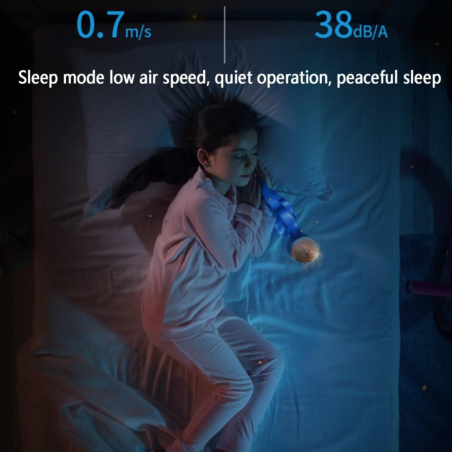 Air Circulation Fan/Bladeless Fan/Tower Fan/Floor Fan, Physical Cooling: 0.4-0.8 ℃, Oscillating Head Wide-Angle Wind, Remote Control, 8 Wind Speeds, Timing, Suitable for a Variety of Scenes(Gold)