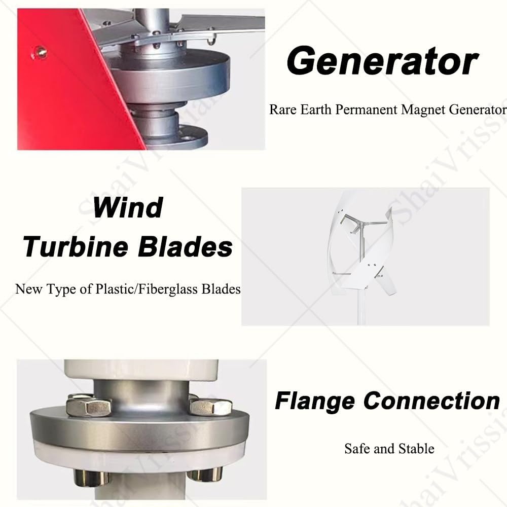 Magnetic Levitation Wind Turbine Inverter,Vertical Axis Wind Turbine Generator,with 3 Blade,Automatic Windward Adjustment,for Solar Wind Power Manufacturer Equipment 300W12V