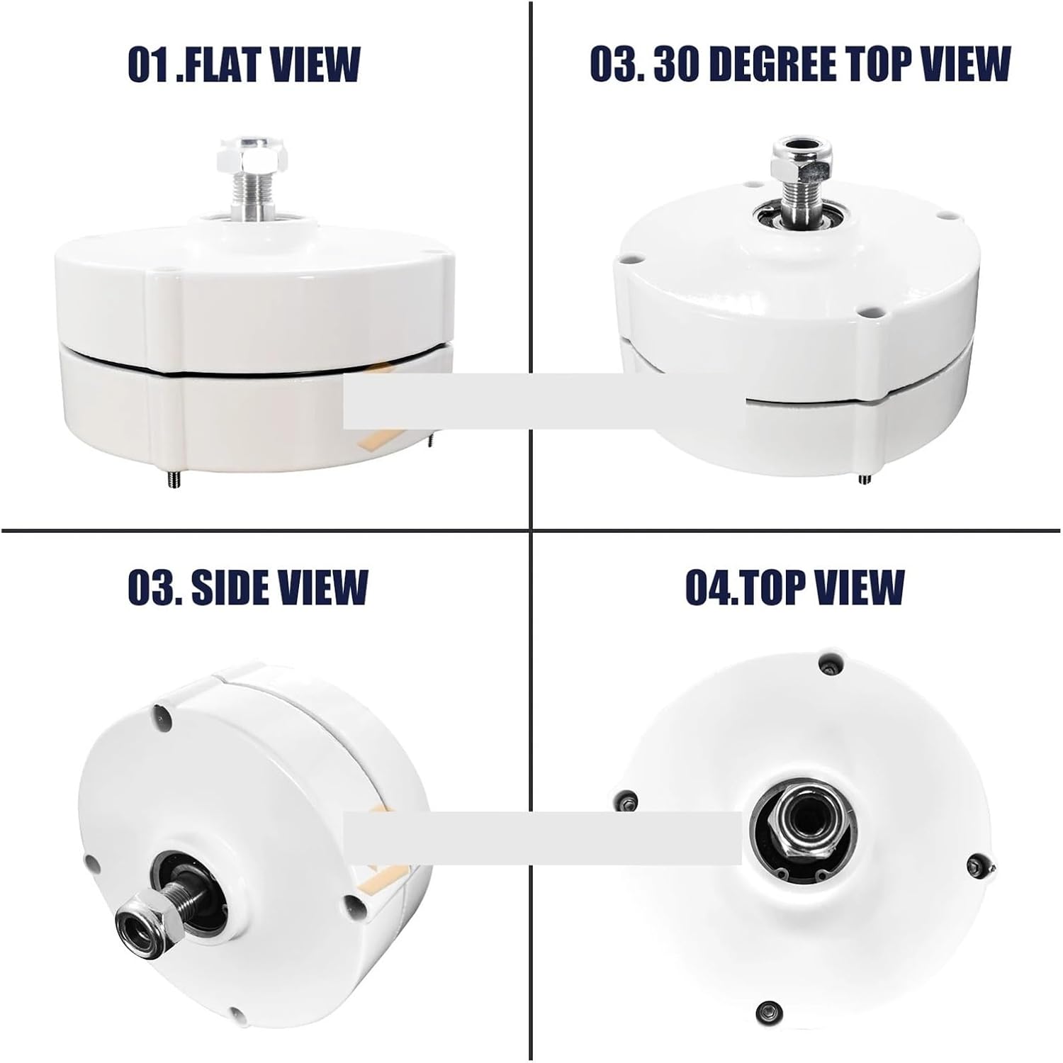 Wind Turbines Generator, 500w Wind Turbine Generator 12V 24V 750 RPM AC DC Power Magnetic Water Turbine Hydro tor Windmill Industrial Energy(Type 4,12V)