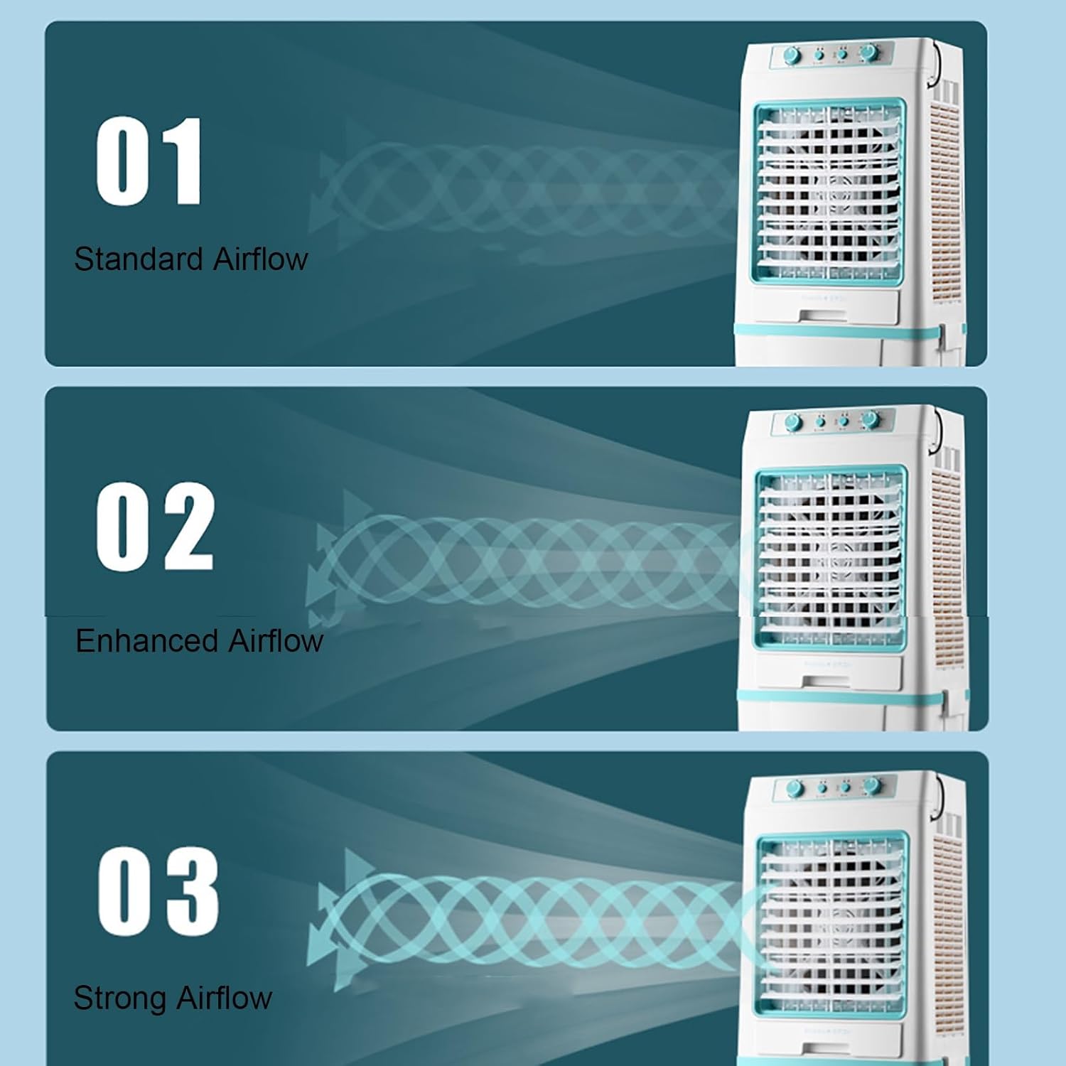 Portable Air Conditioners, Evaporative Air Cooler with 3 Speeds, Fast Cooling Windowless Portable Evaporative Coolers for Home Use(Orange)