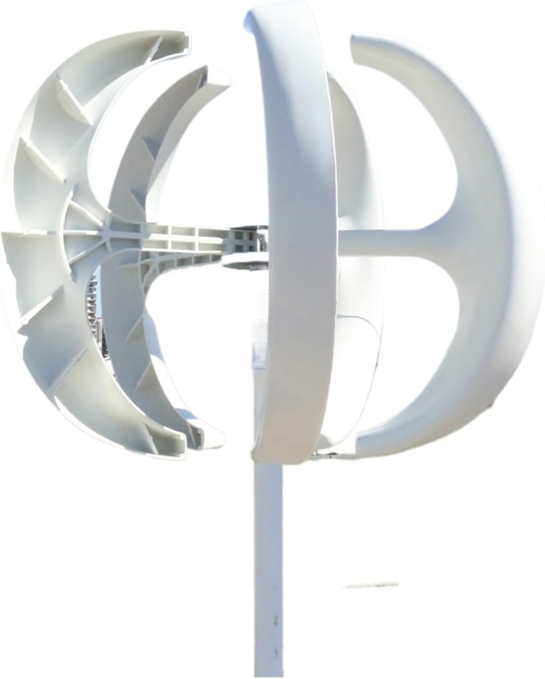 Wind Turbines, 8000W Vertical Axis Wind Turbine Generator for Home 8KW 12V 24V 48V Small Low Noise Windmill(White,12V)
