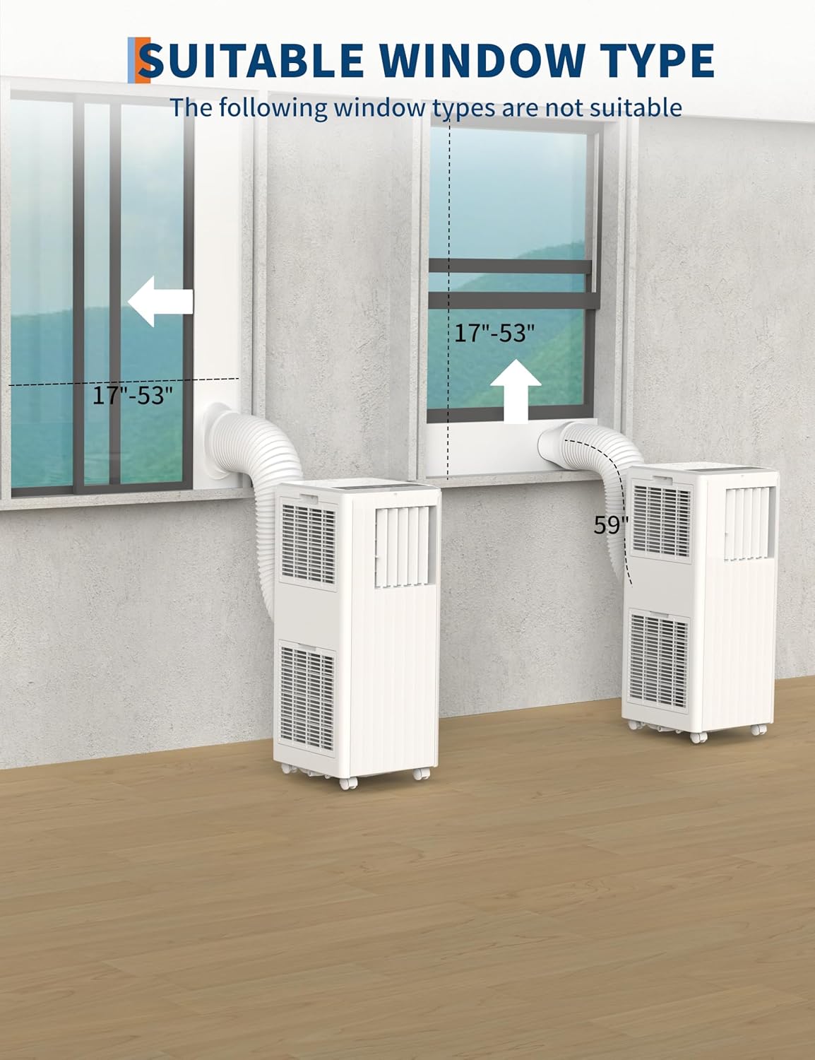 Ultra-Quiet 3-in-1 Air Conditioner with Dehumidifier & Fan for Room Cooling Up to 350 Sq.Ft, Energy Efficient with Remote Control