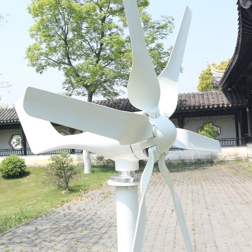 400W 24V Wind Turbine Generator - 6-Blade Design with MPPT Charge Controller for RVs & Off-Grid Solar Wind Systems, Efficient Renewable Energy Source for Sustainable Living