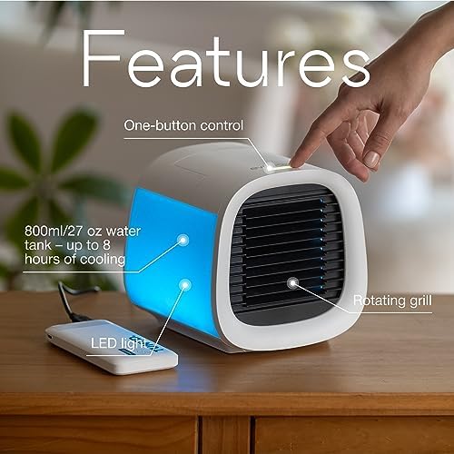 Evapolar evaCHILL Portable Air Conditioners - Portable AC Unit - Small Personal Evaporative Air Cooler & Fan for Desk, Office, Car, Camping, White