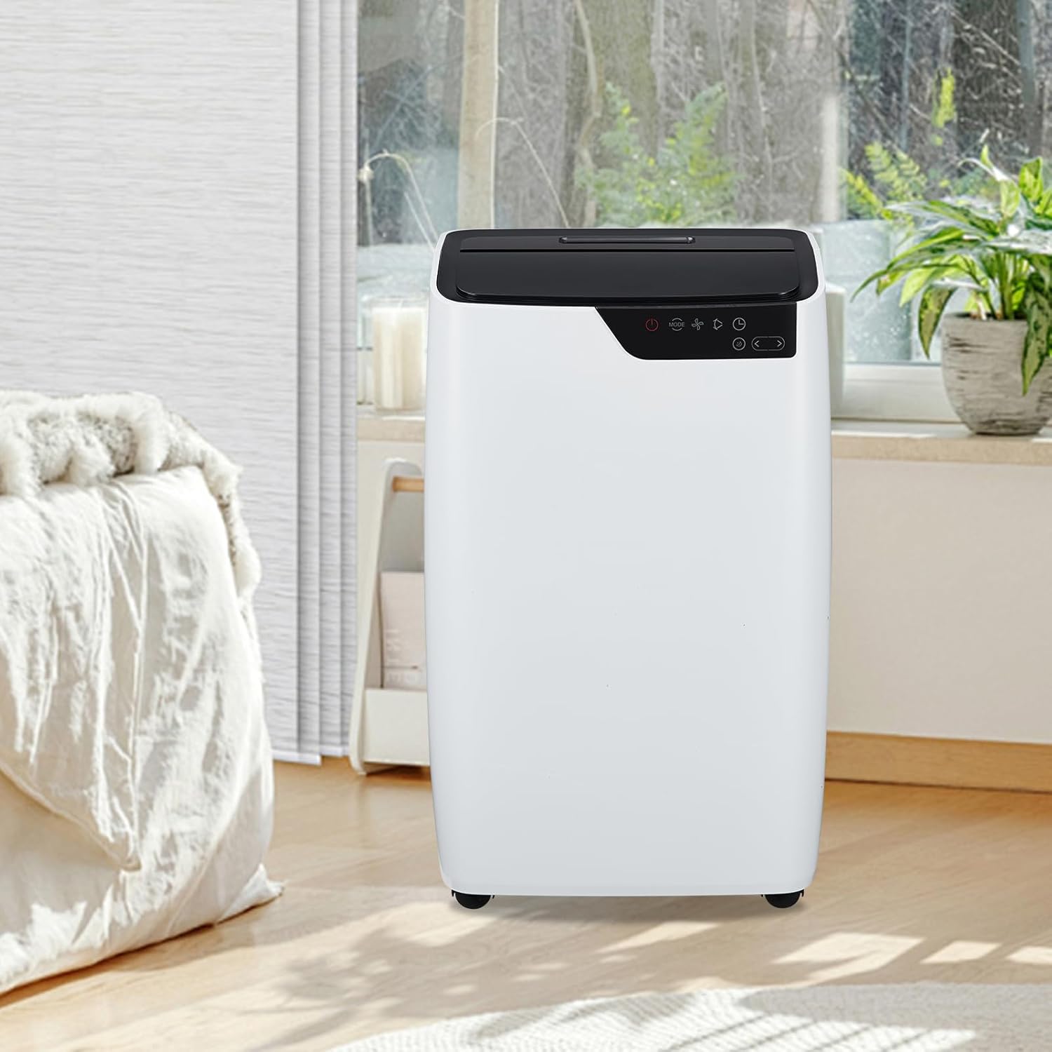 12,000 BTU Portable Air Conditioner - 3-In-1 Cooling for Spaces Up to 550 Sq.Ft With Remote, Timer & Easy Installation