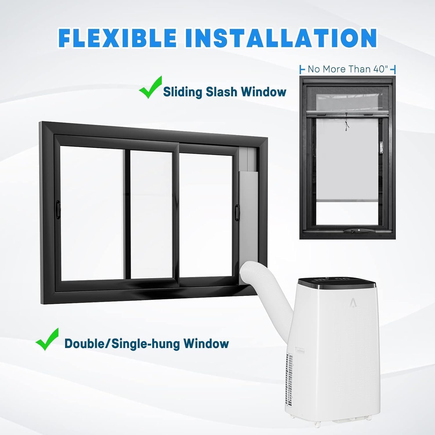 14000 Btu Portable Air Conditioner, Best Portable Room Air Conditioner, 3 in-1 Ac w/Dehumidifier, Fan & Sleep Mode, Remote Control,24 Hrs Timer,Led Display,Window Kit,Cools Up to 750 Sq. Ft