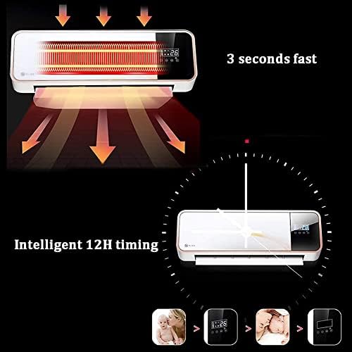 Wall-Mounted Remote Air Conditioner Fan,Electric Heating Machine,3000W Power,Cooler & Heater for Living Room,Bathroom,Natural Cold Wind