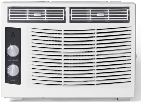 GarveeHome 5000 BTU Window Air Conditioner, Mount Air Conditioner AC Unit for Rooms up to 200 Sq.Ft, Window Mounting Kit, Window AC Unit for Apartment, Bedroom, White