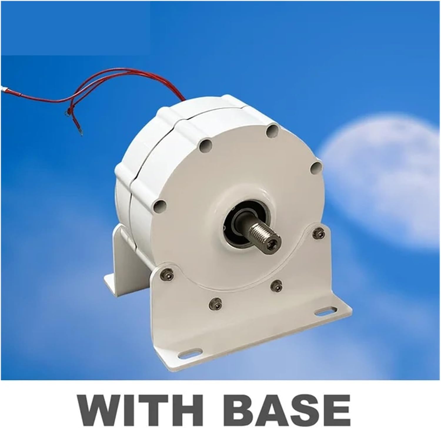 2000W Wind Turbine Generator 12V 24V 48V Low RPM Power Magnetic Water Turbine Hydro tor Industrial Energy(with Base,Double Shaft_12V)