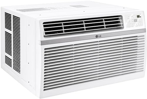 LG LW1824RD 18,000 BTU 208 / 230V Programmable Window Air Conditioner with Remote and 4 Way Air Deflection - White