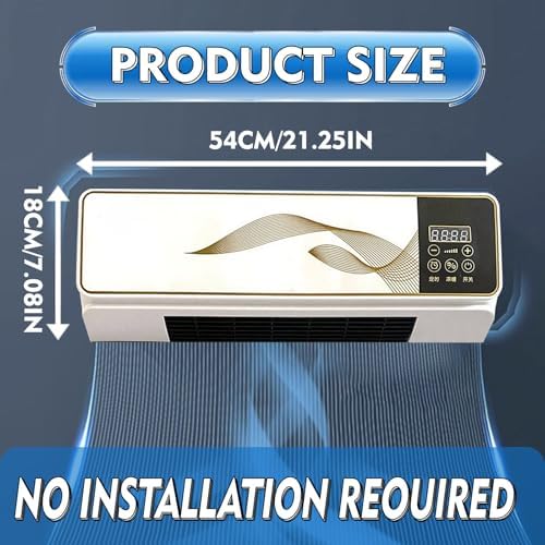 Climafy Air Conditioner,Portable Air Conditioner Split Max,Fast Cooling & Heating,No Install,Wall Mounted Air Conditioner with Remote Control for Home, Office(White,US Standard 110V)