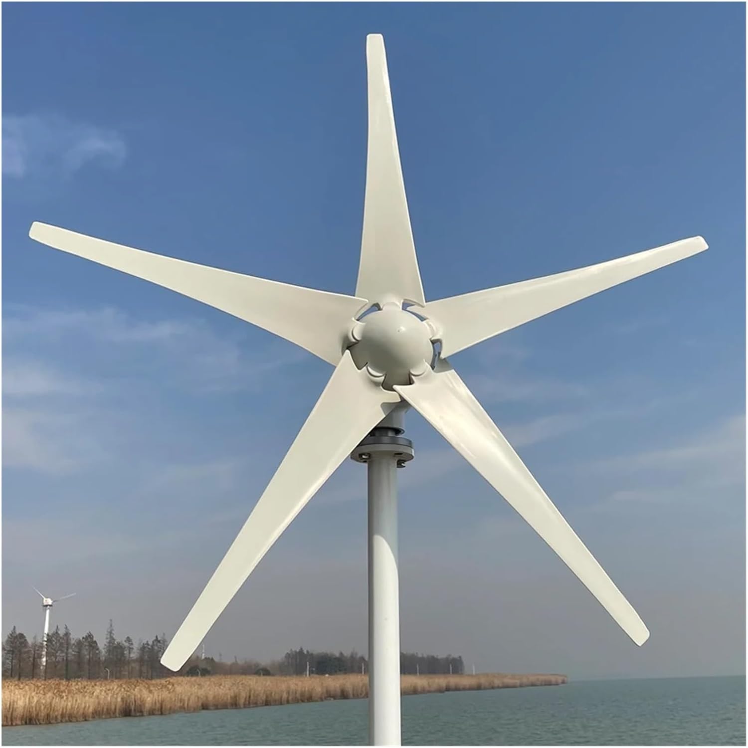 Horizontal Axis 3000W 3/5 Blades Windmill 12V 24V 48V Wind Power Small Wind Turbine Generator MPPT Controller for Home Use Industrial Energy(12V,3000W 3blades)