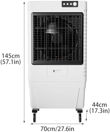 Windowless Air Conditioner, Evaporative Swamp Cooler with 3 Speeds and Large Tank, Portable Air Cooler for Room Office Garage Use