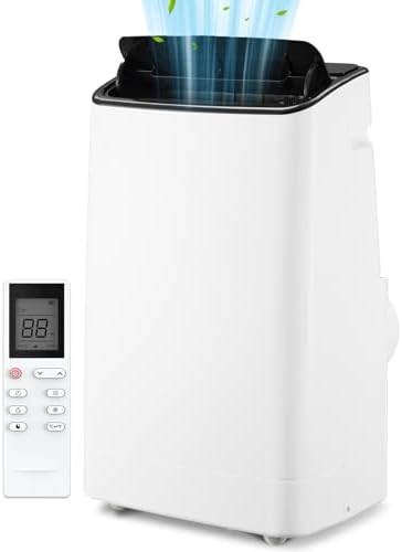 Zstar 14000BTU Portable Air Conditioner, Portable AC Unit for Room up to 750 Sq. Ft. Space, Portable AC w/Remote Control, 3-In-1 Cool, Fan, Dehumidify Modes, Portable AC Unit for Indoor Room Office