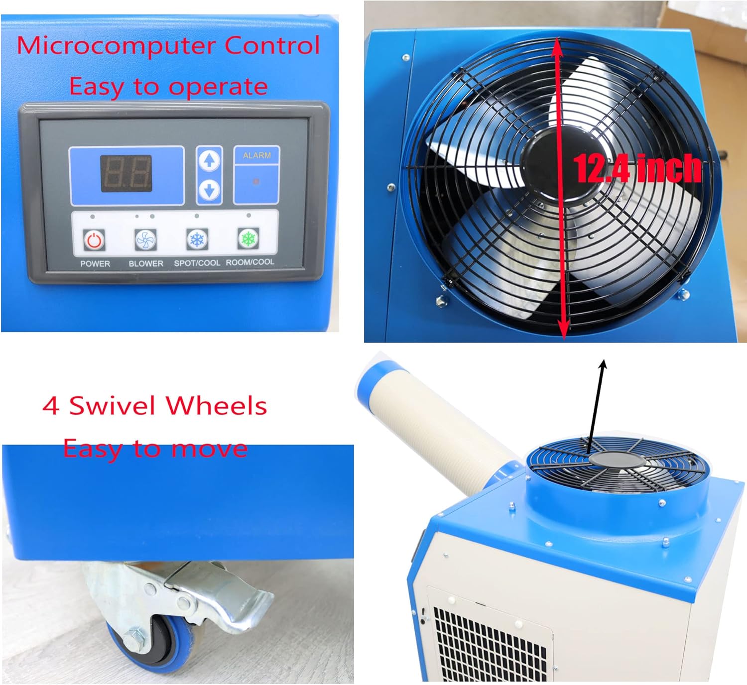 Industrial Air Conditioner Portable Mobile Spot Cooler Industrial Grade Commercial Indoor Outdoor Air Cooling Machine 220V 1400W