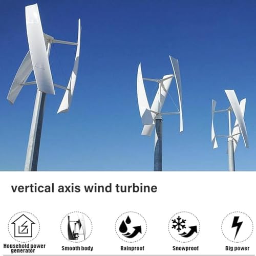 9000W Wind Turbine Generator Kit, DC 12V/24V, 2M/Min, Efficient Home Power Solution with Charge Controller, Renewable Energy Wind Power System