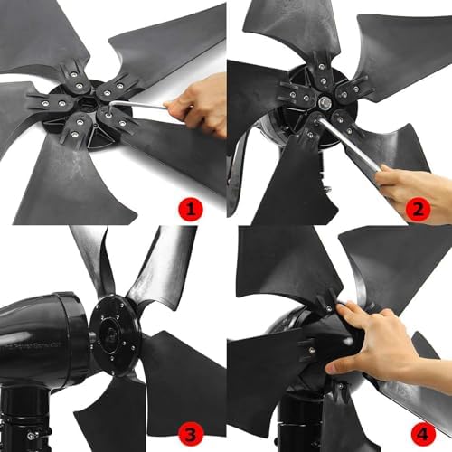 1000W Wind Turbine Generator Kit - Horizontal 12V/24V/48V with Controller & 5 Black Blades, Auto Wind Direction Adjustment, Perfect for Home, Outdoor, Boat & Camping Use