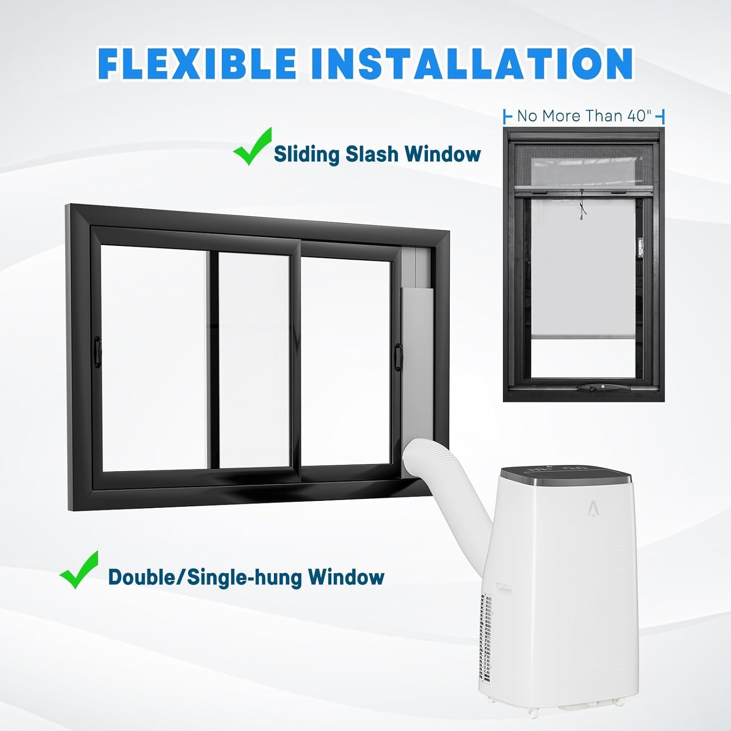 Portable Air Conditioner 14,000 BTU, 3-In-1 Cooling, Dehumidifier & Fan for Rooms, Covering Up to 750 Sq.Ft, Quiet Operation with 24H Timer and Remote