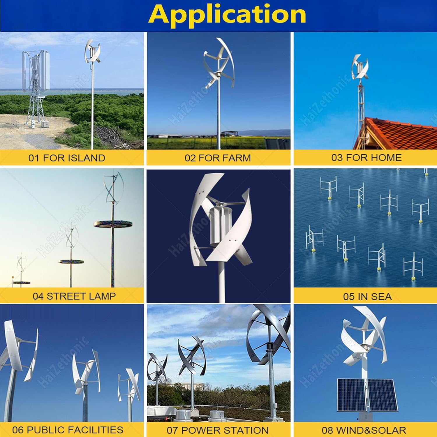 Wind Turbine Generator Kit,Vertical Axis Wind Turbine,Maglevs Wind Generator with Controller,Quiet 3 Leaves Small Household Windmill for Home,Industrial Energy White-48V