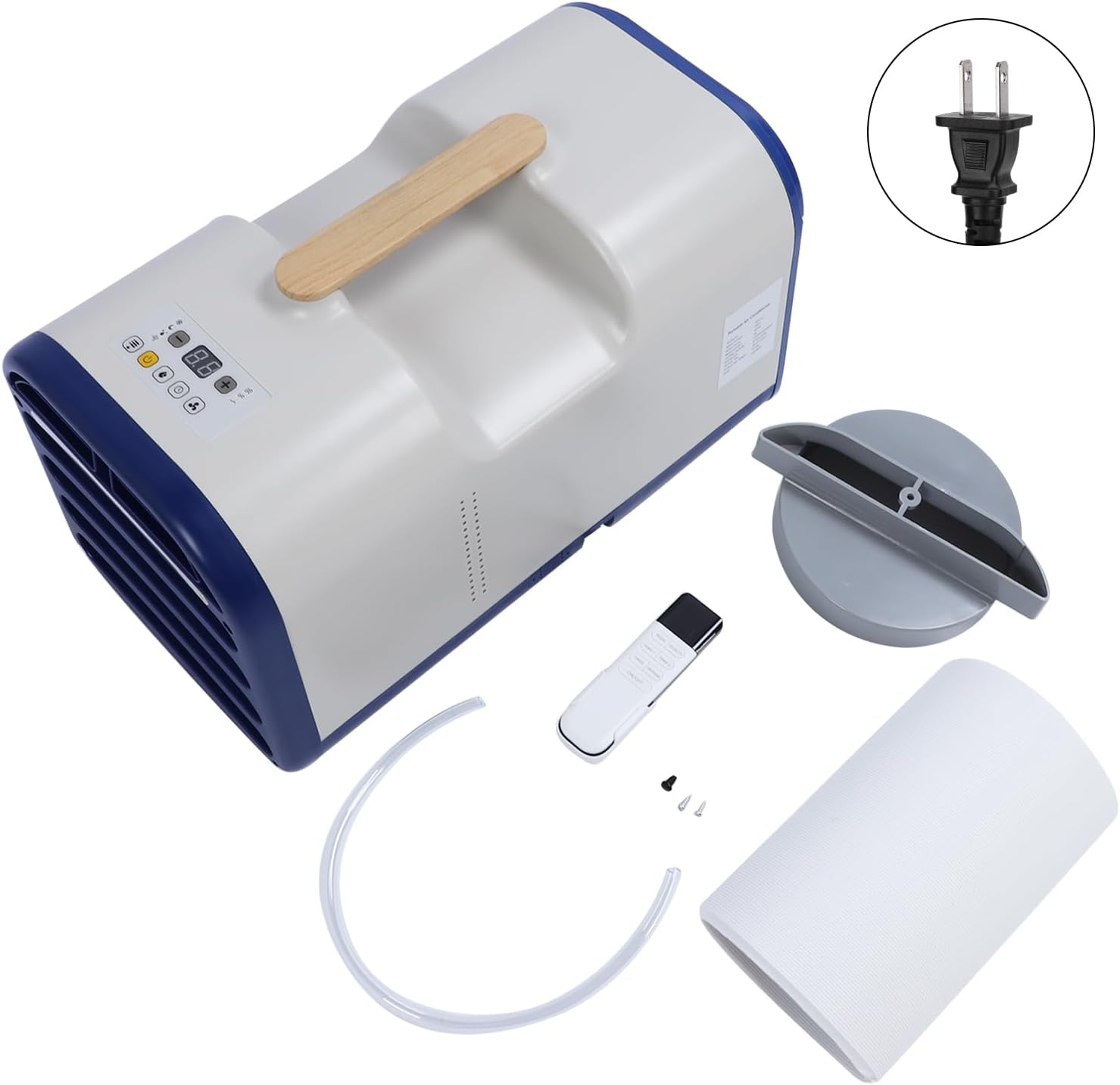 Evaporative Air Cooler, 5200BTU Low Noise Heating and Cooling Dual Use Lightweight Versatile Portable Small Air Conditioner for Kitchen (US Plug 110V)