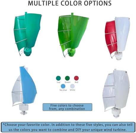 16000W Magnetic Levitation Wind Turbine Generator Kit - Vertical Windmill with MPPT Controller for Home, Street Lighting & Boat - High-Efficiency Renewable Energy Solution (Teal, 12V)