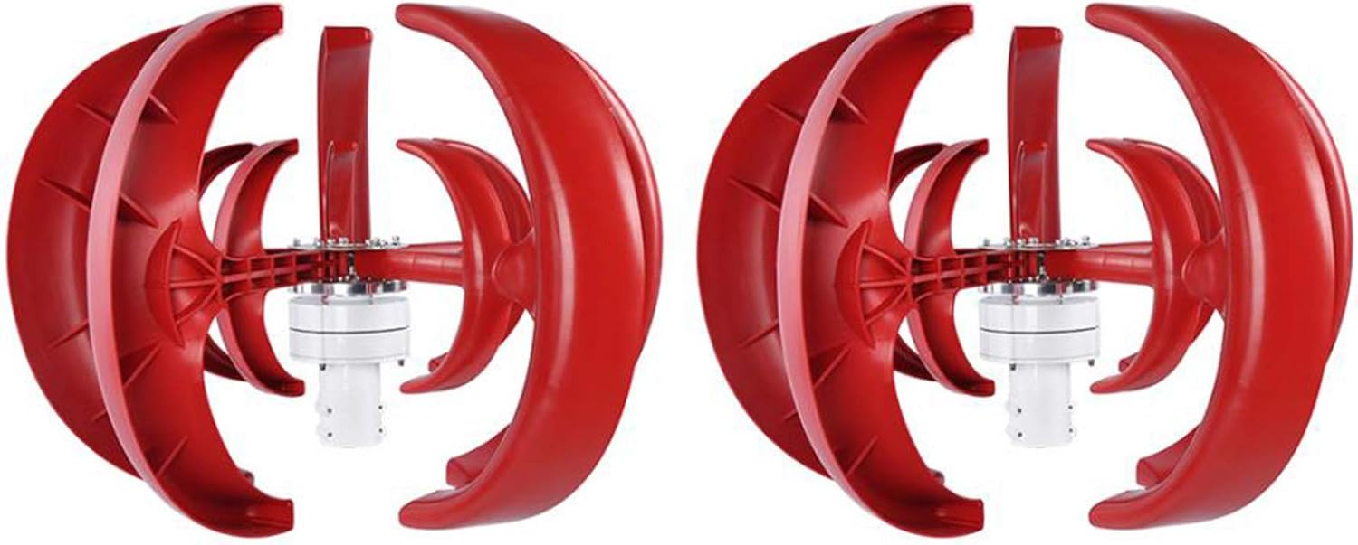 6000 5-Blade Wind Generator, Windmill Street Lamp Monitors Vertical Generator Wind Generator Hoop Type Wind Turbines,9000w,12V