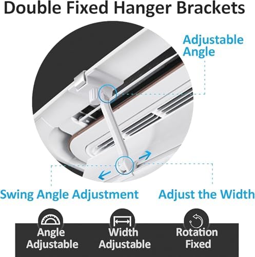 Air conditioning deflector 1 PCS Angle Adjustable Ceiling Air Vent Deflector, Cooling/Heating Air Circulation Air Conditioner Wind Baffle for Central Air Conditioning Hotel Office