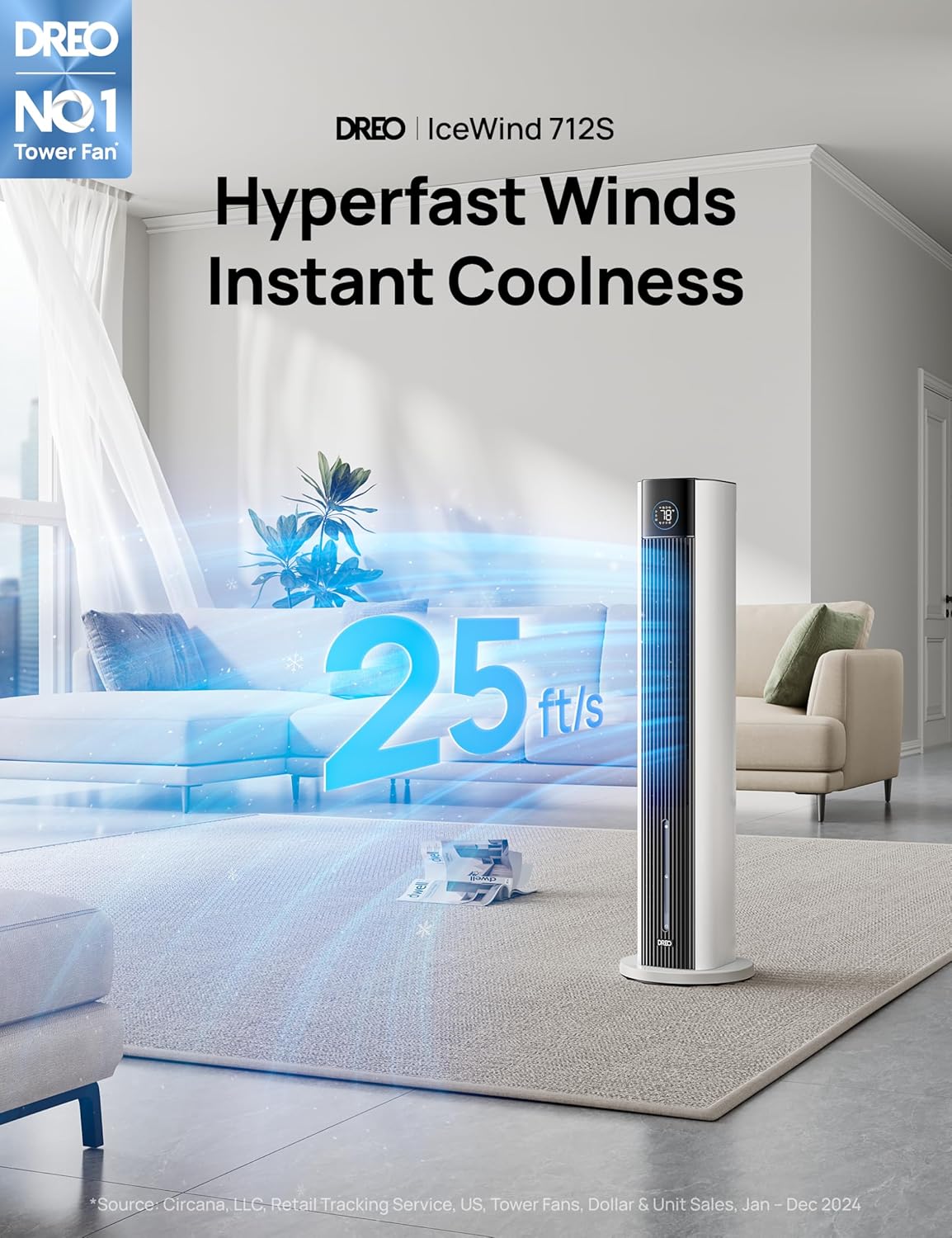 Dreo Evaporative Air Swamp Cooler, 43