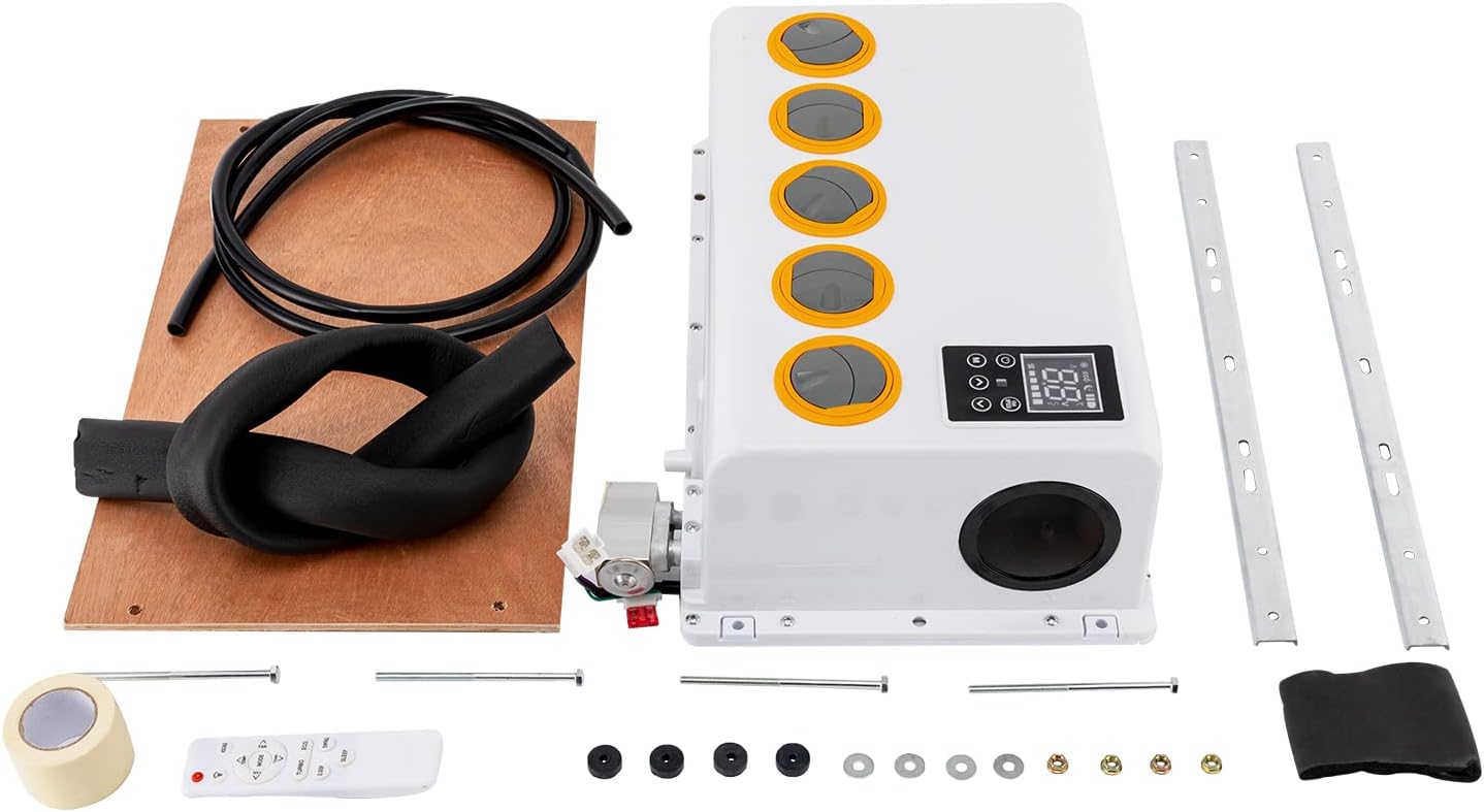24V Mini Split Air Conditioner Kit with Controller Control, 10238 BTU Mini Split AC/Cooling System for Truck Car (Cab Within 6㎡/64ft²) White 950W, Only Cooling