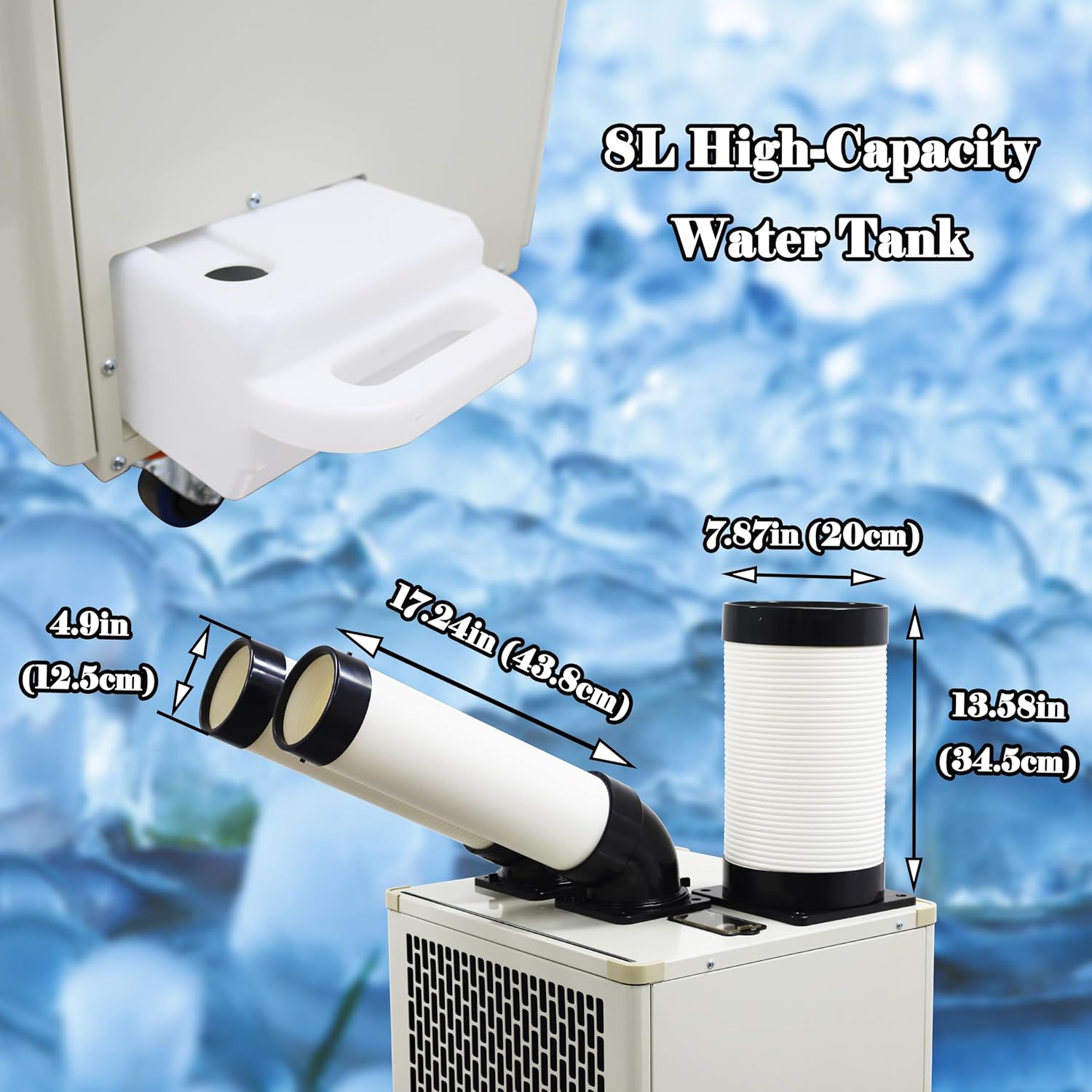 220V Industrial Air Conditioner MAC-45 Dual Tube Off White Industrial Cooling Workshops Equipment Cooling Capacity Refrigerant R410A