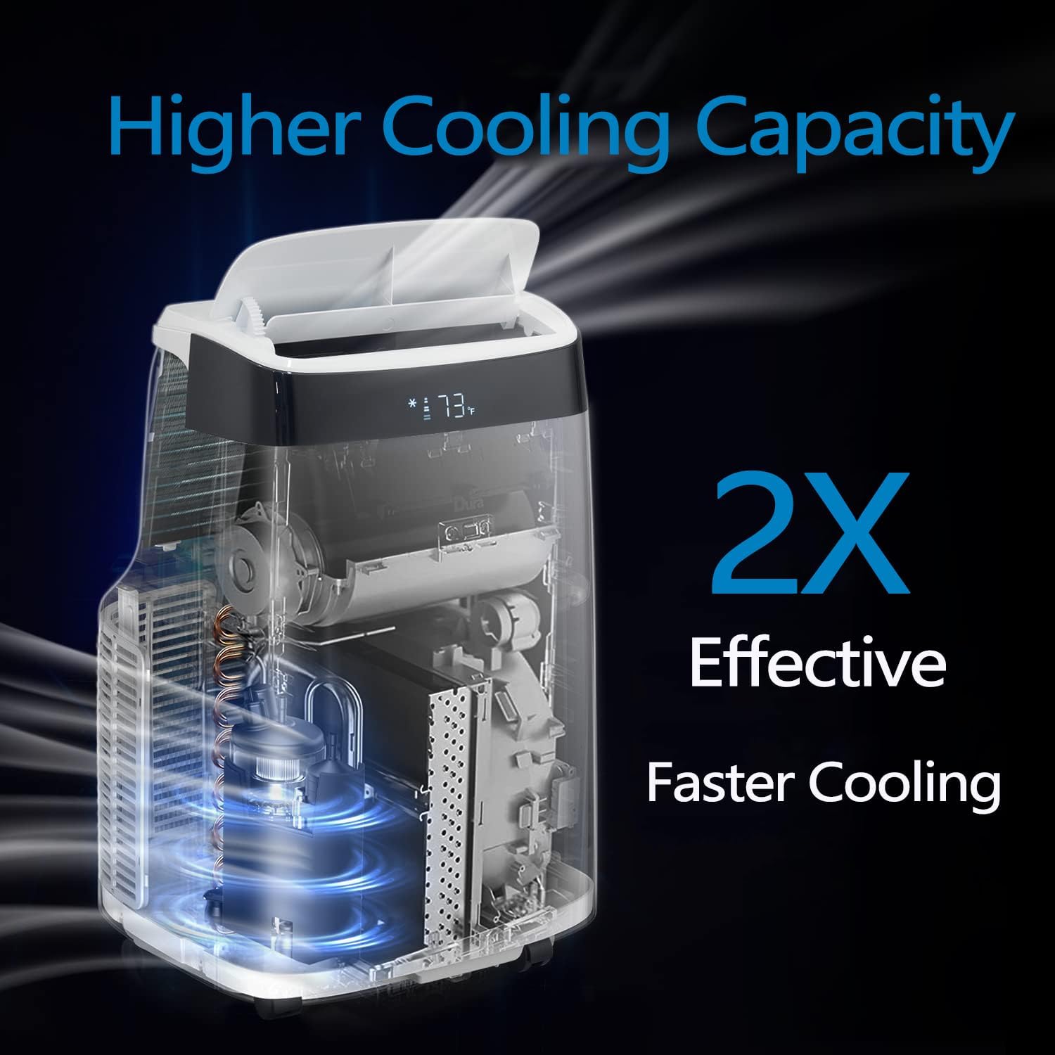 10000Btu Portable Air Conditioner with Remote Control,Quiet AC Unit with Cool, Dehumidifier & Fan Mode Room Cooling Up to 450 sq ft,24 Hour Timer, Window Installation Kit for Home, White