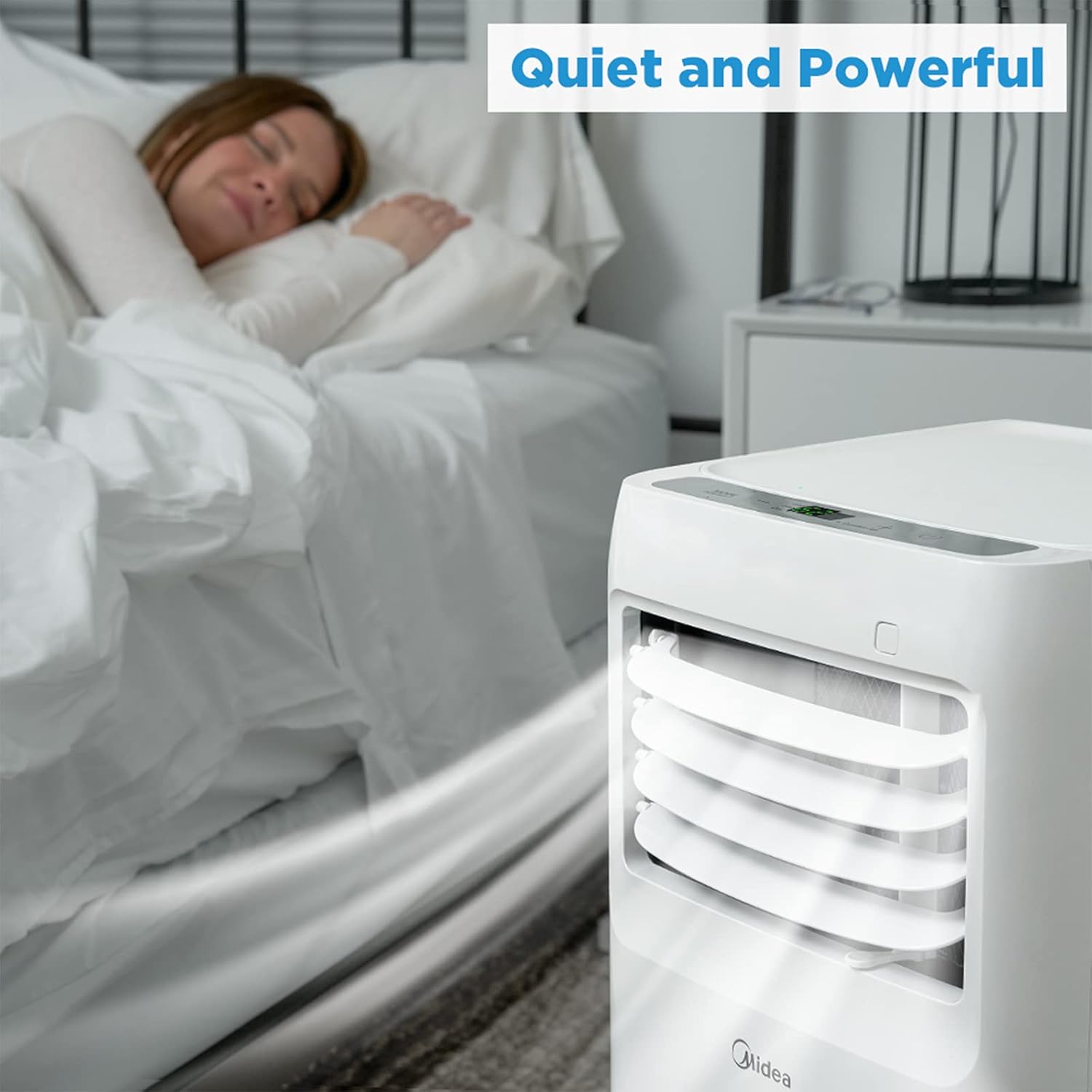 MIDEA 8,000 BTU (5300 BTU SACC) 3-in-1 Portable Air Conditioner, Dehumidifier, Fan Cools up to 175 sq ft with Remote Control, Complete Window Mount Exhaust Kit