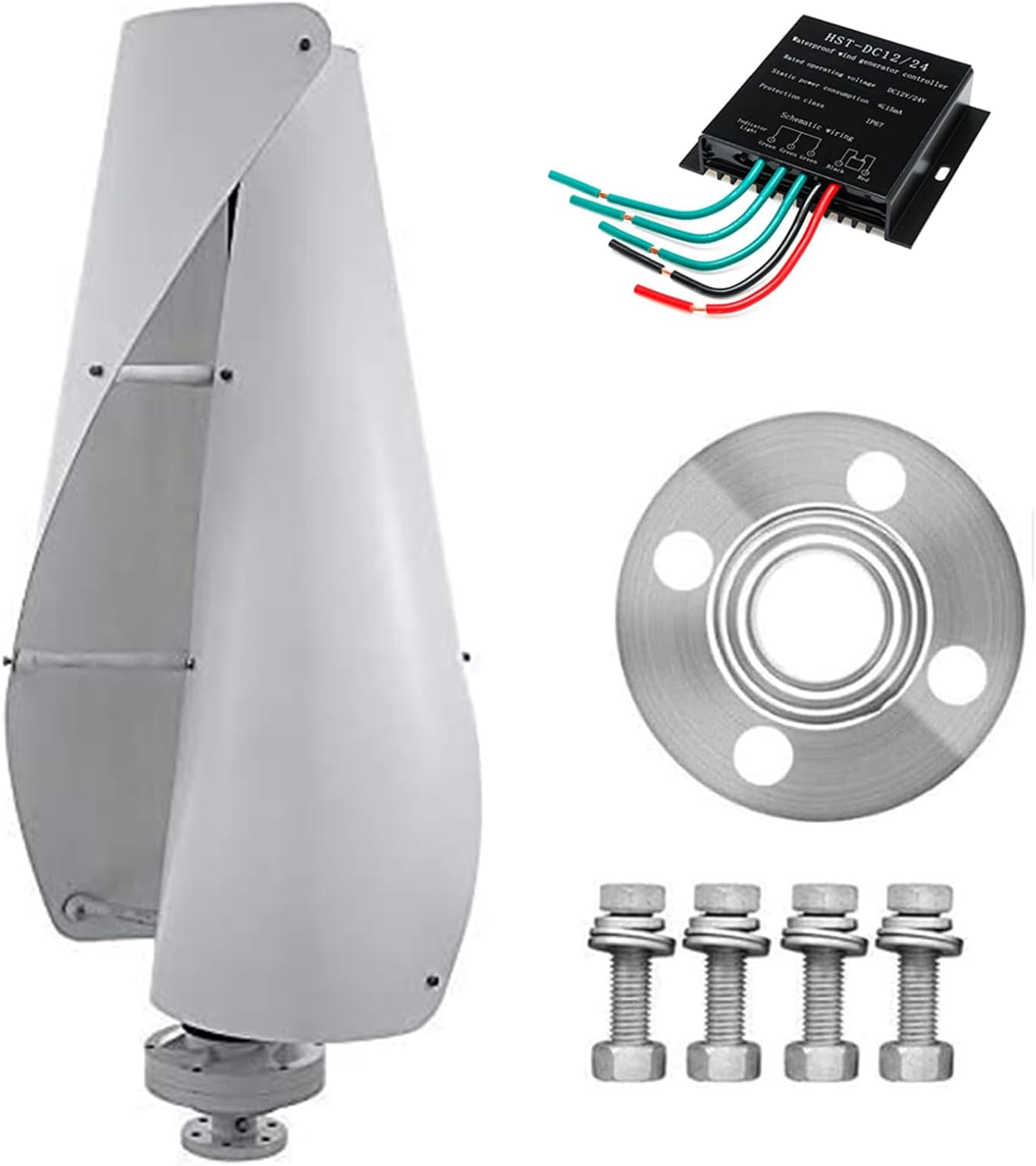 48V10000W Vertical Magnetic Levitation Wind Turbine Windmill Solar Energy Generator System, with MPPT Controller 12V 24V 48V 220V Low Noise Windmill